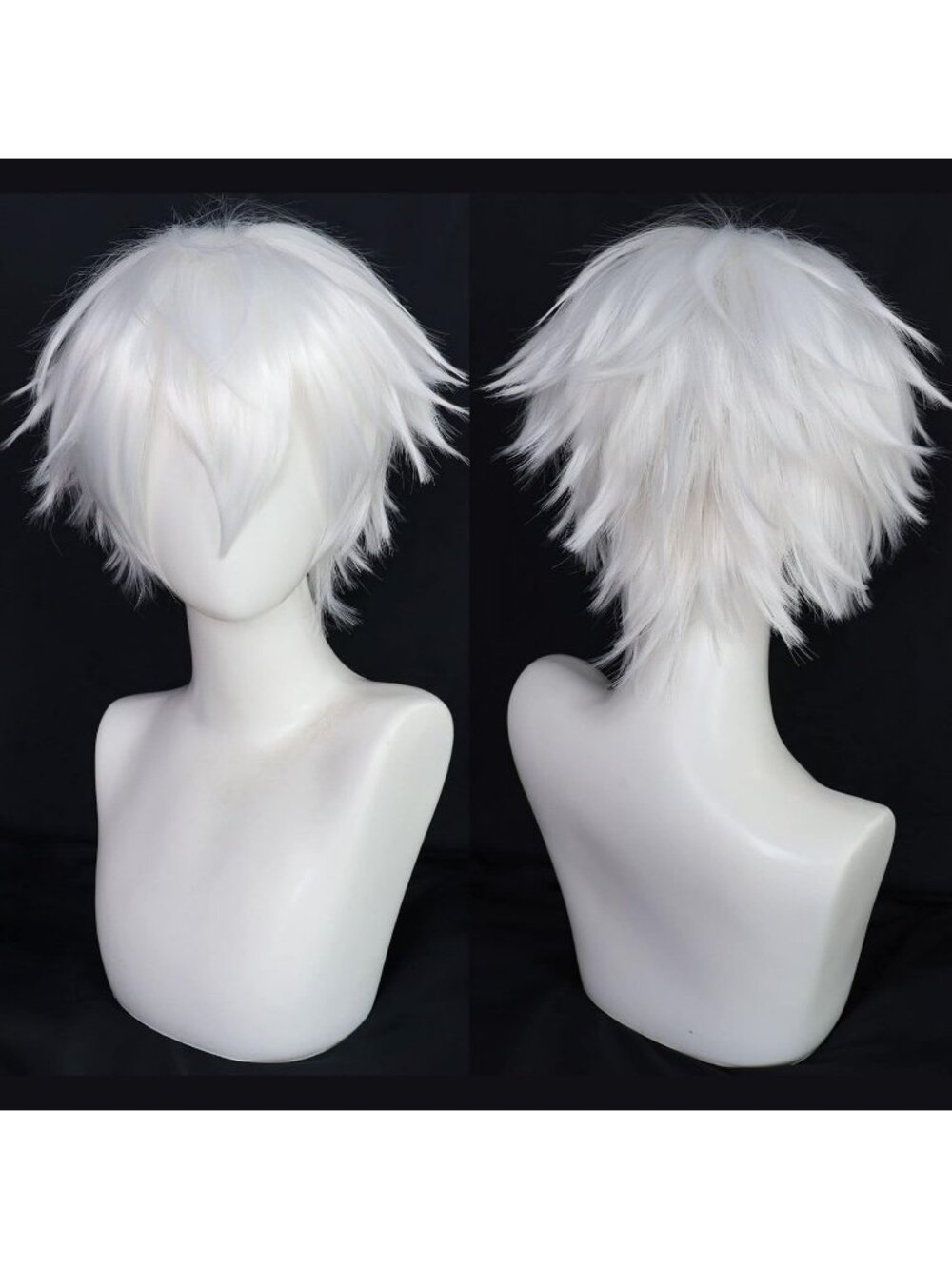 Men's White Synthetic Fiber Short Blonde Golden Cosplay Modern Wigs